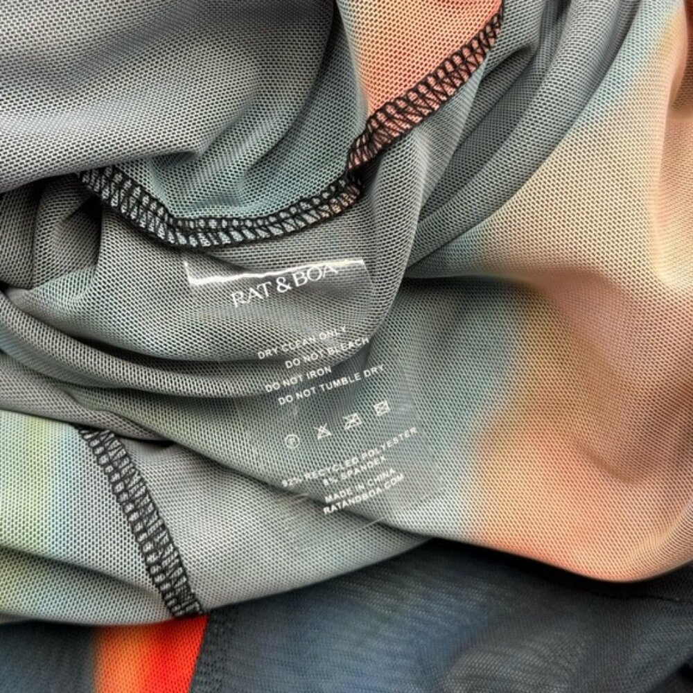 🆕 RAT & BOA 🧿 NWOT Juniper Sheer Long Sleeve Dress, Dark Red Tulip, Sz L - Picture 15 of 15